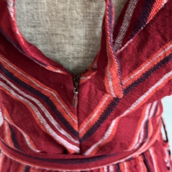 Indigo Rein size Med jumpsuit halter top w\ criss cross in front and waist belt. - Picture 9 of 11